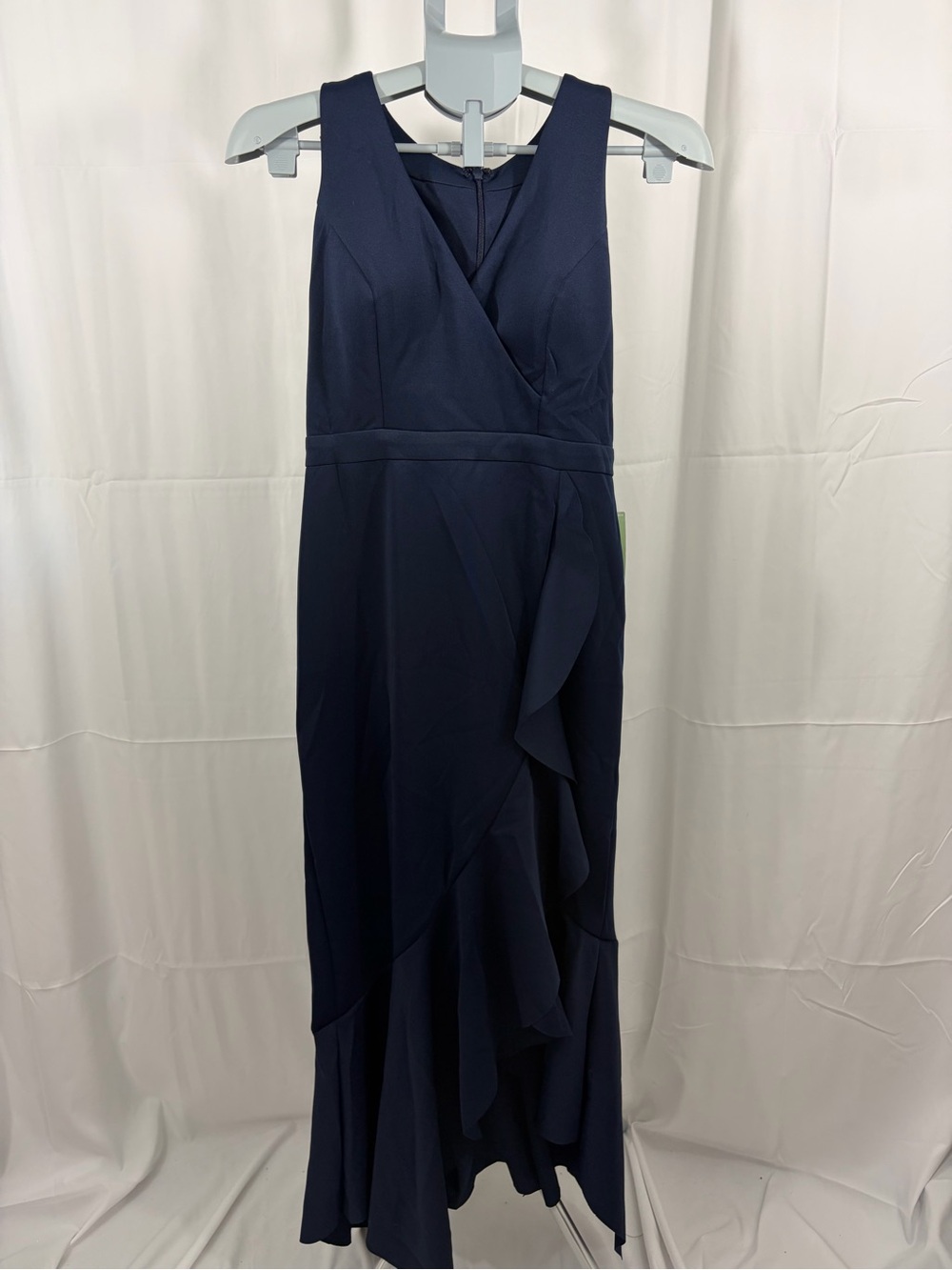 NWT DJ-Jaz Women’s Size 6 Navy Blue Sleeveless Ruffle Dress